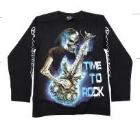 Rock Chang longsleeve LS GR №740 лонгслив,череп,гитара
