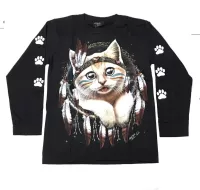 Rock Chang longsleeve LS GR №713  лонгслив, котёнок, животные