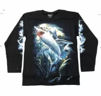 Rock Chang longsleeve LS GR №746 лонгслив,акула,животные