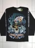 Rock Chang longsleeve LS GR №805  лонгслив,череп,карты