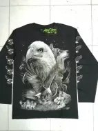 Rock Chang longsleeve LS GR №618 лонгслив,волк,орёл, животные