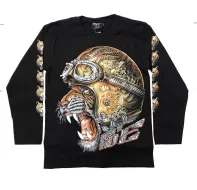 Rock Chang longsleeve LS GR №736 Лонгслив,тигр,байкер,животные