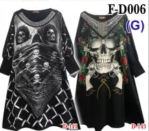 Rock Eagle dress F-D 006 (G) D- 143 (Платье, туника,черепа)