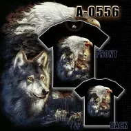A - 0556 (T-shirts,Animals, Caballo,Волк)