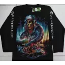 Rock Chang longsleeve LS GR №672 лонгслив,череп,ди-джей